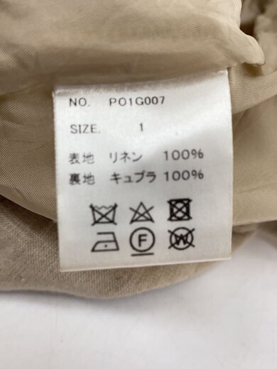 商品画像：20SS/リネンポプリンパンツ/1/リネン/BEG/無地/PO1G007 5