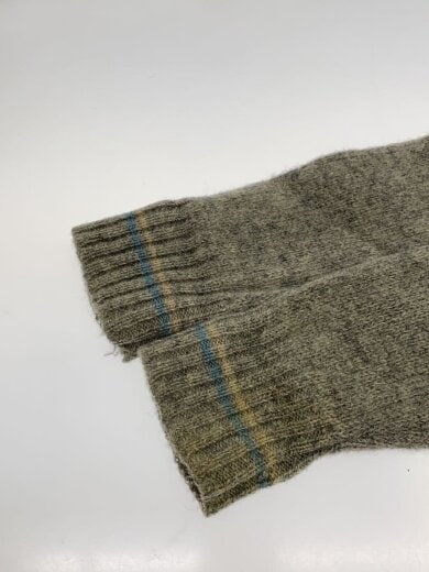 商品画像：80S/黒タグ/Vネック/ニット・セーター(厚手)/M/ウール/GRY/袖汚れ有 5