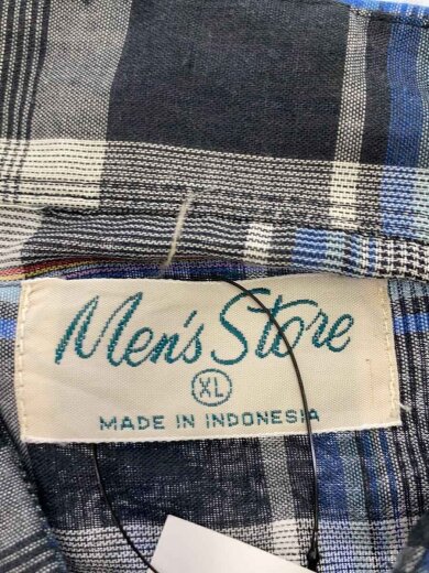 商品画像：80s/Men’s Store/長袖シャツ/XL/ポリエステル/グレー×ネイビー/チェック 4