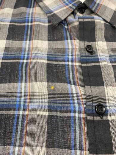 商品画像：80s/Men’s Store/長袖シャツ/XL/ポリエステル/グレー×ネイビー/チェック 7