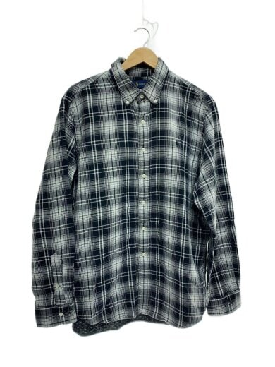 商品画像：ポニー刺繍/裏地付/ボタンダウン/長袖シャツ/XL/コットン/ブラック/チェック 1