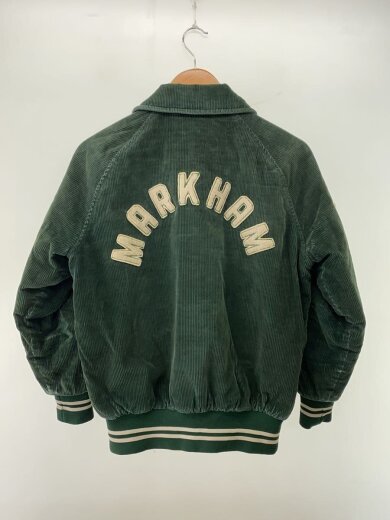 商品画像：70s-80s/MARKHAM/襟付スタジャン/36/コーデュロイ/グリーン/ダメージ有 2