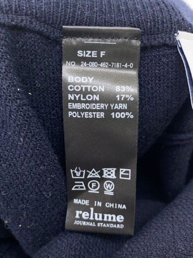 商品画像：24年/GOODIES CLUB エンブレムニットパンツ/F/コットン/NVY/24080462718140 3