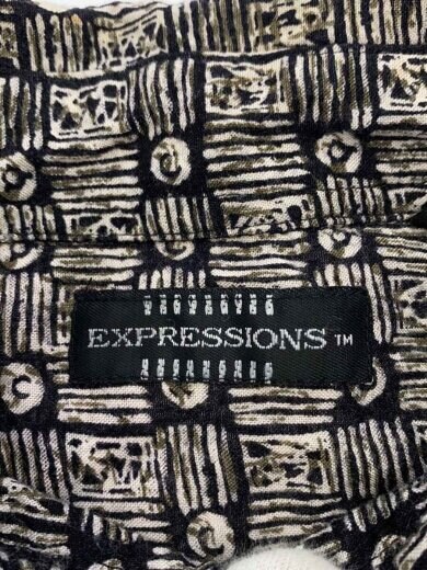 商品画像：EXPRESSIONS/半袖シャツ/L/レーヨン/BLK/総柄 3