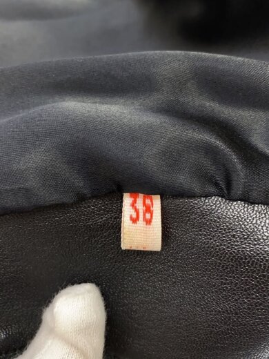 商品画像：スタンドカラー/レザージャケット・ブルゾン/38/レザー/BLK/無地 3