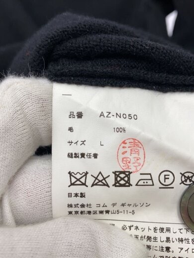 商品画像：PLAY CARDIGAN/GOLD HEART/ゴールドエンブレム/L/ウール/BLK/AZ-N050/毛玉 4