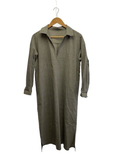 商品画像：25AW/ウールトロスキッパーワンピース/長袖ワンピース/38/ポリエステル/GRY/無地 1