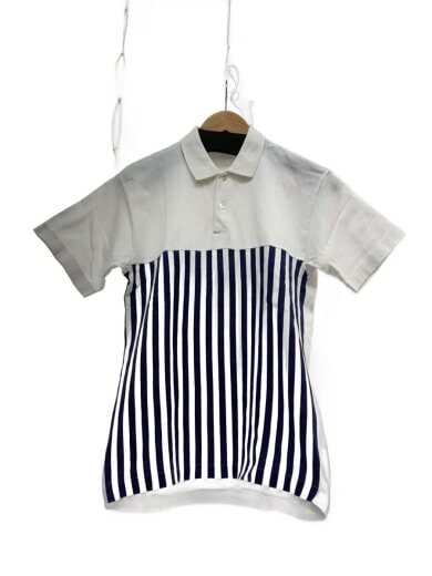 商品画像：80s/AD1989/ポロシャツ/コットン/WHT/ストライプ/HT-020150 1