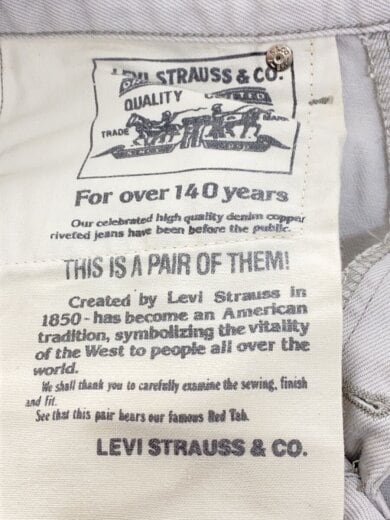 商品画像：90s/ユーロ/スペイン製/ストレートパンツ/30/デニム/WHT/無地/517 0247 5