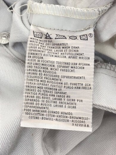 商品画像：90s/ユーロ/スペイン製/ストレートパンツ/30/デニム/WHT/無地/517 0247 6