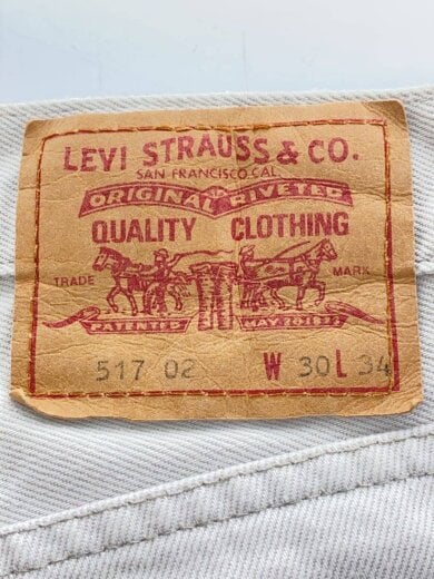 商品画像：90s/ユーロ/スペイン製/ストレートパンツ/30/デニム/WHT/無地/517 0247 9