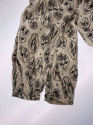 商品画像：フラワー刺繍/シャツワンピース/FREE/リネン/BEG/総柄/FLD-1107092 6