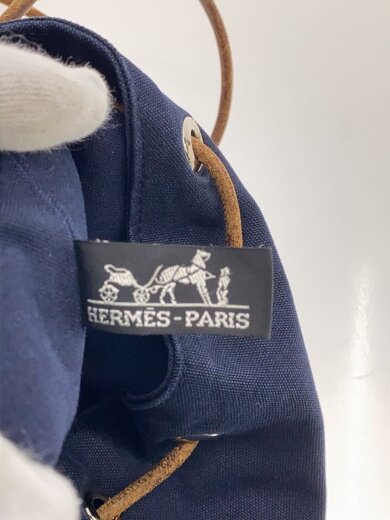 商品画像：ポロションミミルPM/シルバー金具/ショルダーバッグ/レザー×キャンバス/NVY/無地 5