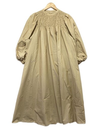 商品画像：シャーリングワンピース/FREE/オーガニックコットン/BEG/GT2100P004 1