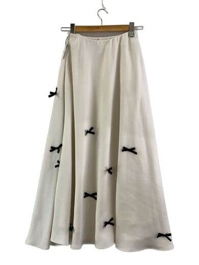 商品画像：リボンモチーフ ロングスカート/36/ポリエステル/IVO/SK-2230420 2