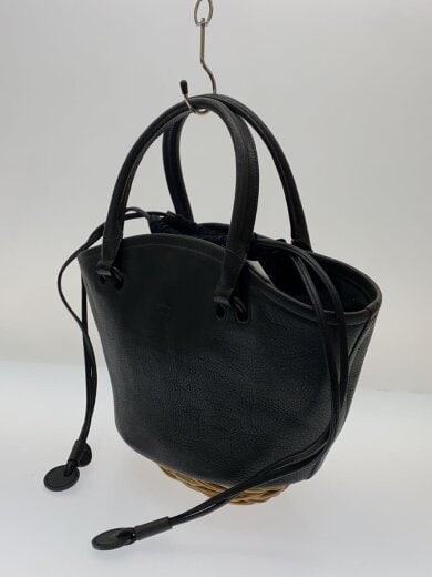 商品画像：ナヴォーナ3/カゴバッグ/レザー/BLK/無地 2