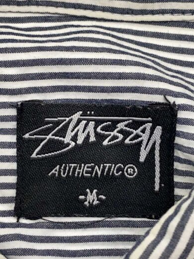 商品画像：半袖シャツ/M/コットン/GRY/ストライプ 3