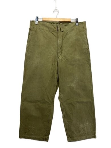 商品画像：40s/リメイク/アルミボタン/モーターサイクル/ポケ付き/ストレートパンツ/3/コットン/KHK/無地 1