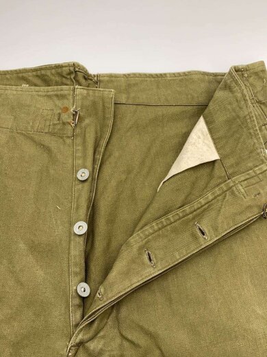 商品画像：40s/リメイク/アルミボタン/モーターサイクル/ポケ付き/ストレートパンツ/3/コットン/KHK/無地 3