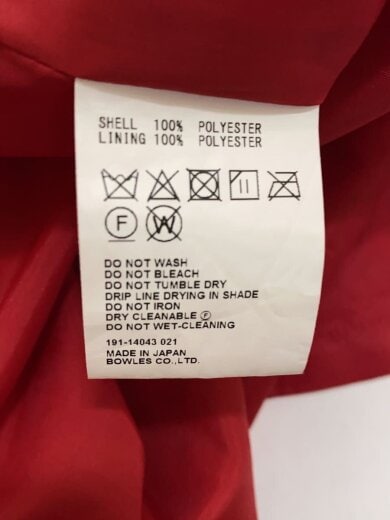 商品画像：19SS/プリーツスカート/1/ポリエステル/RED/無地/191-14043 4