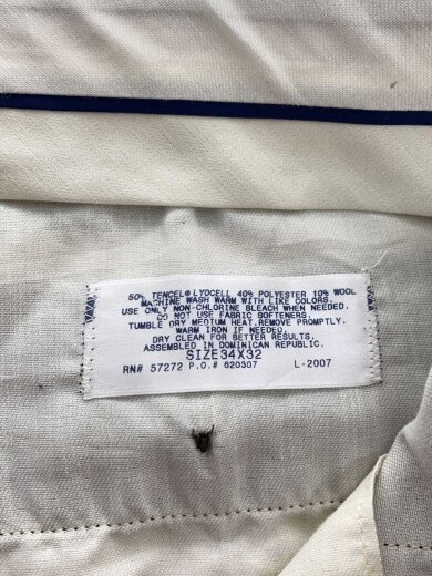 商品画像：スラックスパンツ/34/テンセル/ウール混/KHK/無地 4