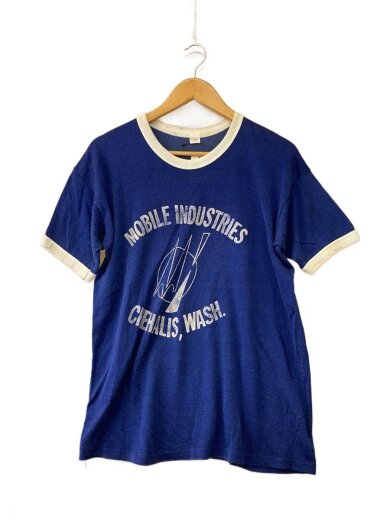 商品画像：60s-/リンガー/Tシャツ/L/レーヨン/ネイビー 1