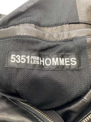 商品画像：ダブルジップ/レザージャケット・ブルゾン/3/山羊革/ブラック/内側使用感有 3