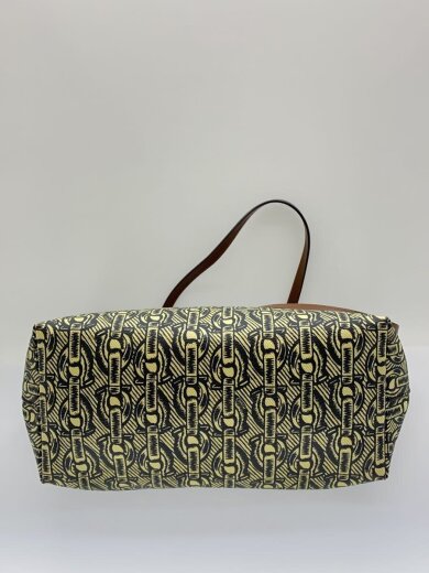 商品画像：トートバッグ/PVC/YLW/チェーン柄/F37854/若干角スレ有 4