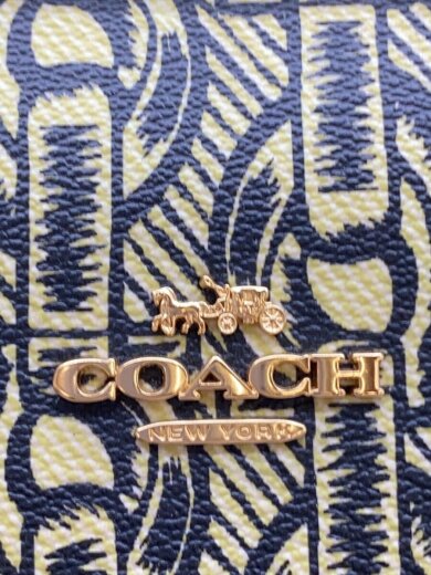 商品画像：トートバッグ/PVC/YLW/チェーン柄/F37854/若干角スレ有 5