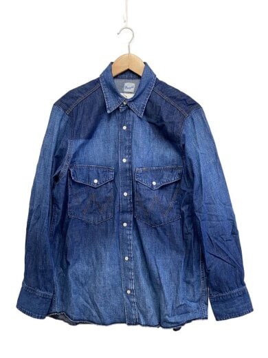 商品画像：FOLL別注/デニム ウエスタンシャツ/長袖シャツ/M/デニム/IDG/無地/WS9381 1