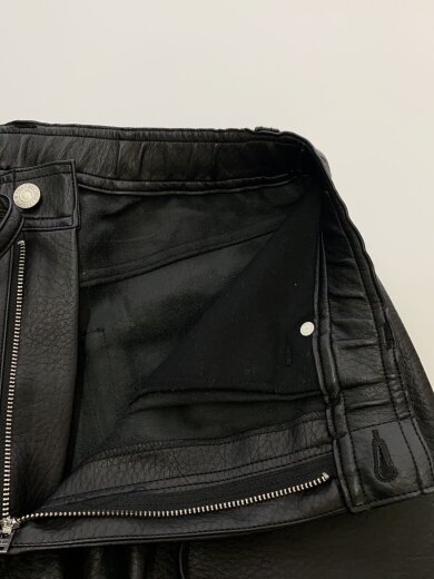 商品画像：26ss/フェイクレザー ワイドストレート イージーパンツ/M/フェイクレザー/BLK/無地// 3