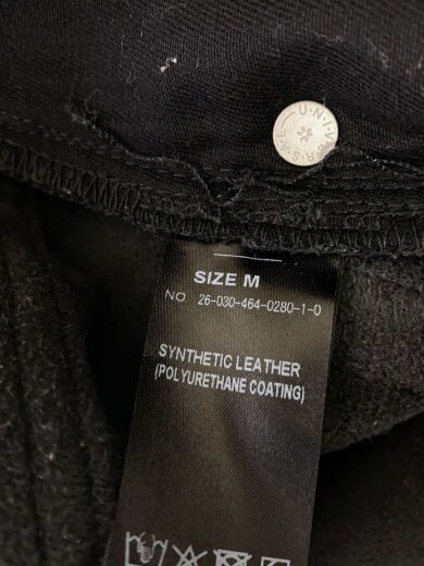 商品画像：26ss/フェイクレザー ワイドストレート イージーパンツ/M/フェイクレザー/BLK/無地// 5