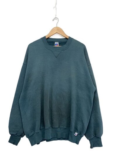 商品画像：90S～/メキシコ製/前V/プレーン/スウェット/XXL/コットン/グリーン/袖口ダメージ有 1