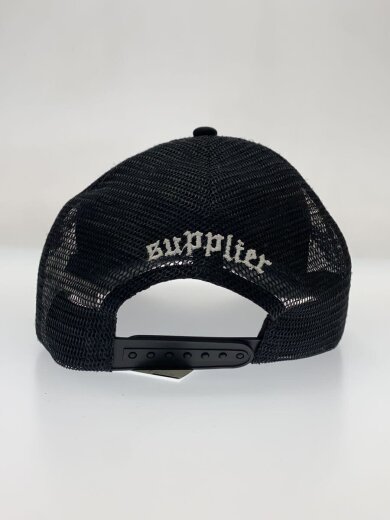 商品画像：Cross Leather Patch Mesh Cap/メッシュキャップ/FREE/ポリエステル/BLK/メンズ 3