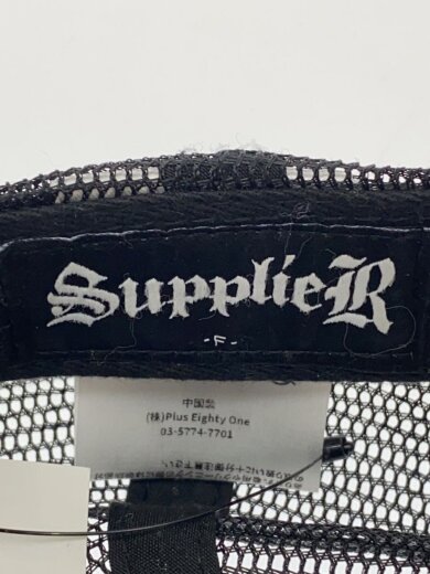 商品画像：Cross Leather Patch Mesh Cap/メッシュキャップ/FREE/ポリエステル/BLK/メンズ 5