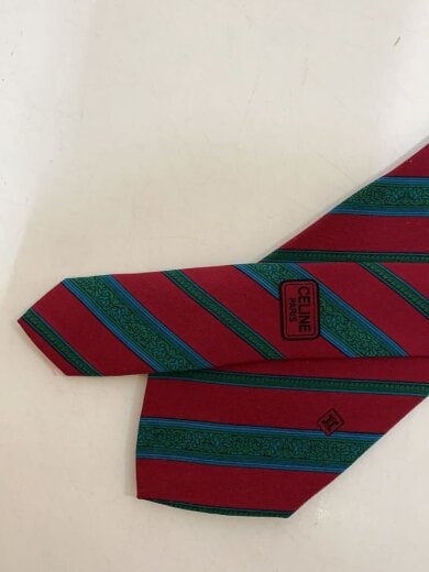 商品画像：オールド/レジメンタル/ネクタイ/シルク/RED/ストライプ/メンズ 4