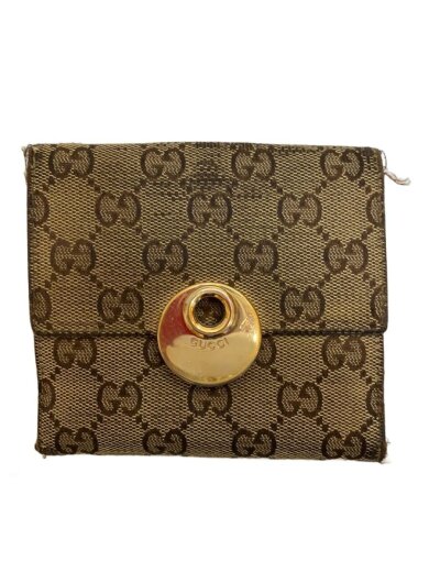 商品画像：2つ折り財布_GGキャンバス/キャンバス/BEG/総柄/レディース 1