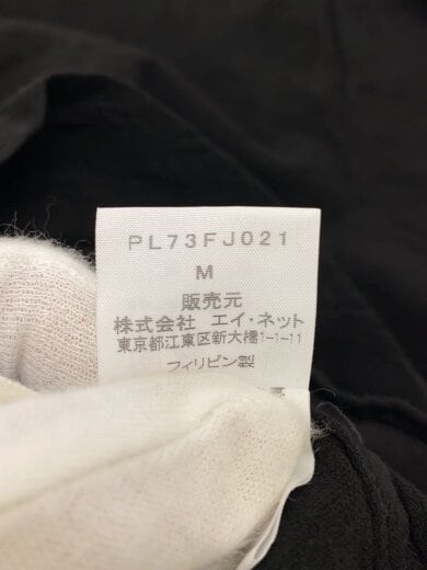 商品画像：縮絨加工/ハイネック/長袖シャツ/M/コットン/BLK/無地/PL73FJ021 4