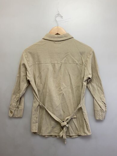 商品画像：縮絨加工/ウエストベルト/長袖シャツ/M/コットン/BEG/無地/PL11-FJ090 2