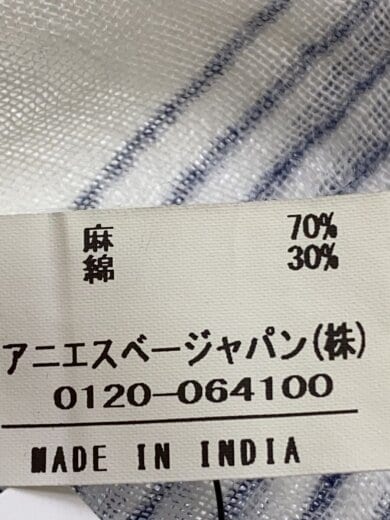 商品画像：ストール/リネン/コットン混/WHT/総柄/レディース// 3