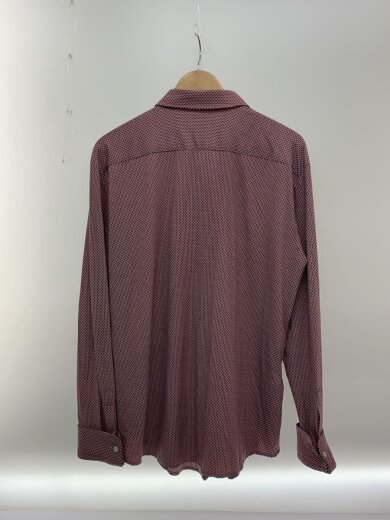 商品画像：SLIM FIT/STRETCH/長袖シャツ/XL/ポリエステル/レッド/総柄 2