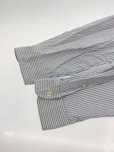商品画像：CLASSIC FIT/ボタンダウン/パッチポケット/長袖シャツ/L/コットン/BLU/ストライプ 5