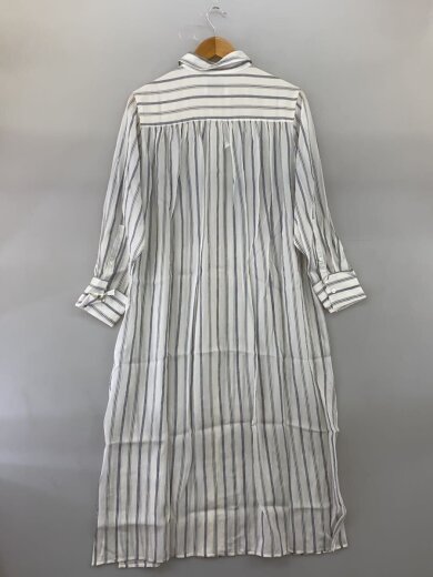 商品画像：26SS/エアリーストライプロングシャツワンピース/--/ポリエステル/WHT/ストライプ/// 2