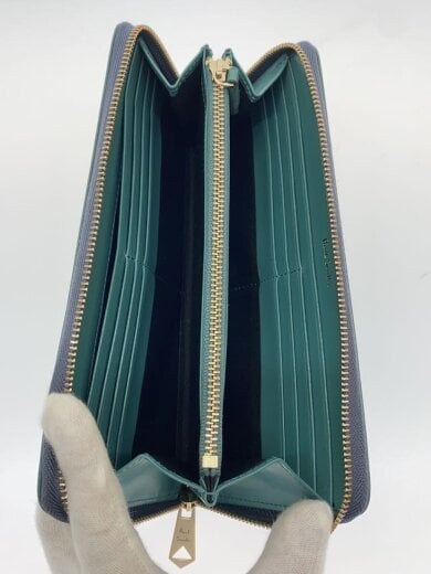 商品画像：長財布/レザー/BLU/総柄/レディース// 4