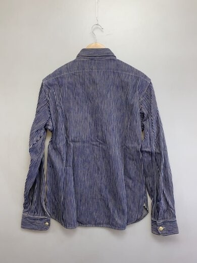 商品画像：マチ付/ワークシャツ/長袖シャツ/--/コットン/IDG/ストライプ// 2