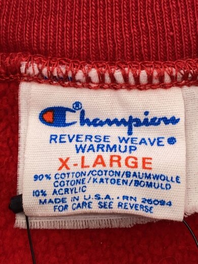 商品画像：80s/トリコタグ/二枚タグ/青目/REVERSE WEAVE/スウェット/XL/コットン/RED// 3
