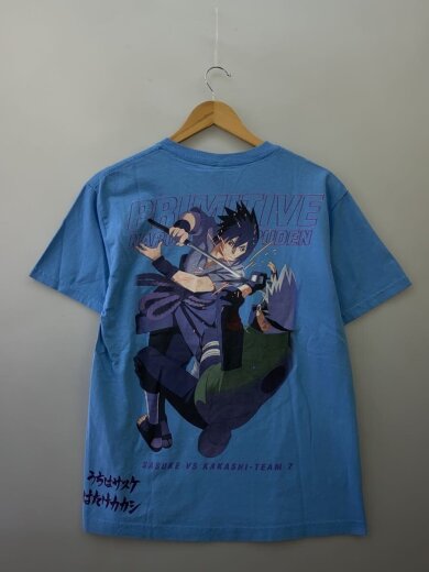 商品画像：NARUTO疾風伝/サスケ×カカシ/Tシャツ/M/コットン/BLU/無地 2
