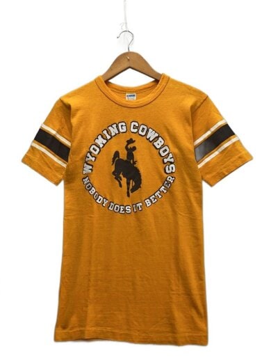 商品画像：70s/バータグ/WYOMING COWBOYS/Tシャツ/M/コットン/YLW// 1