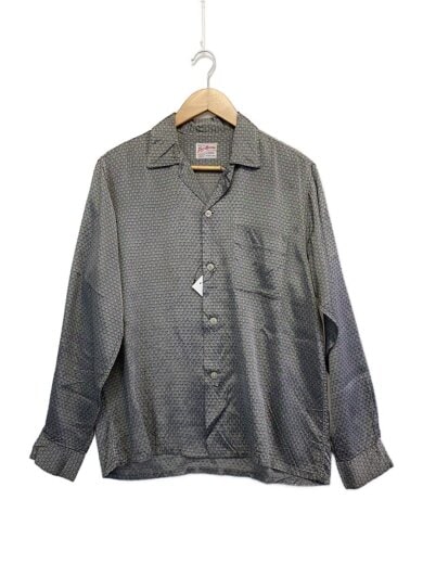 商品画像：-60s/TAJ-MAHAL/襟芯有/オープンカラーシャツ/長袖シャツ/M/シルバー/総柄// 1