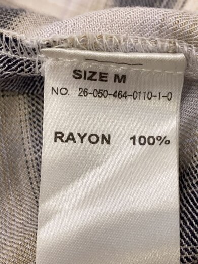 商品画像：26SS/レーヨン アンカット フリンジ チェックシャツ/M/レーヨン/GRY/チェック/26050464011010// 4